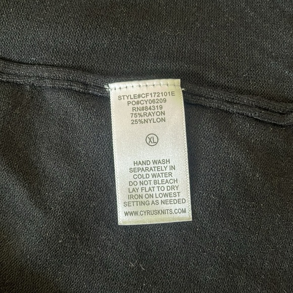 Hooded black open cardigan with pockets! Size XL - Picture 5 of 7